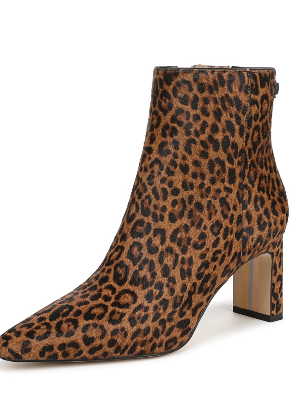Sam Edelman Leopard Print Brown Ankle Boots